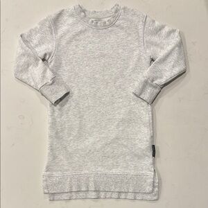 Little Bipsy Sweatshirt Dress in Light Heather Grey. Size 4-5T.